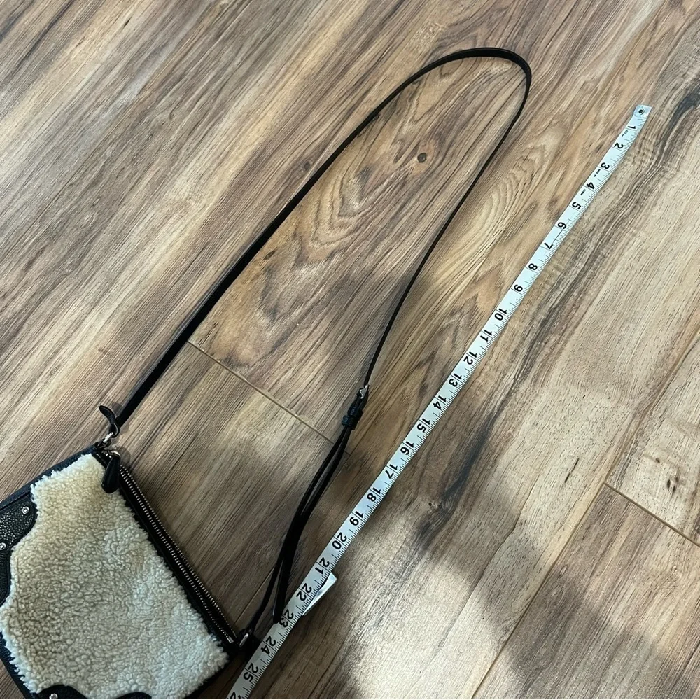 COACH Shearling Leather Rhyder Pochette Crossbody Bag